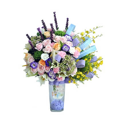 Hoa cắm bình đẹp để bàn phù hợp cho tân gia